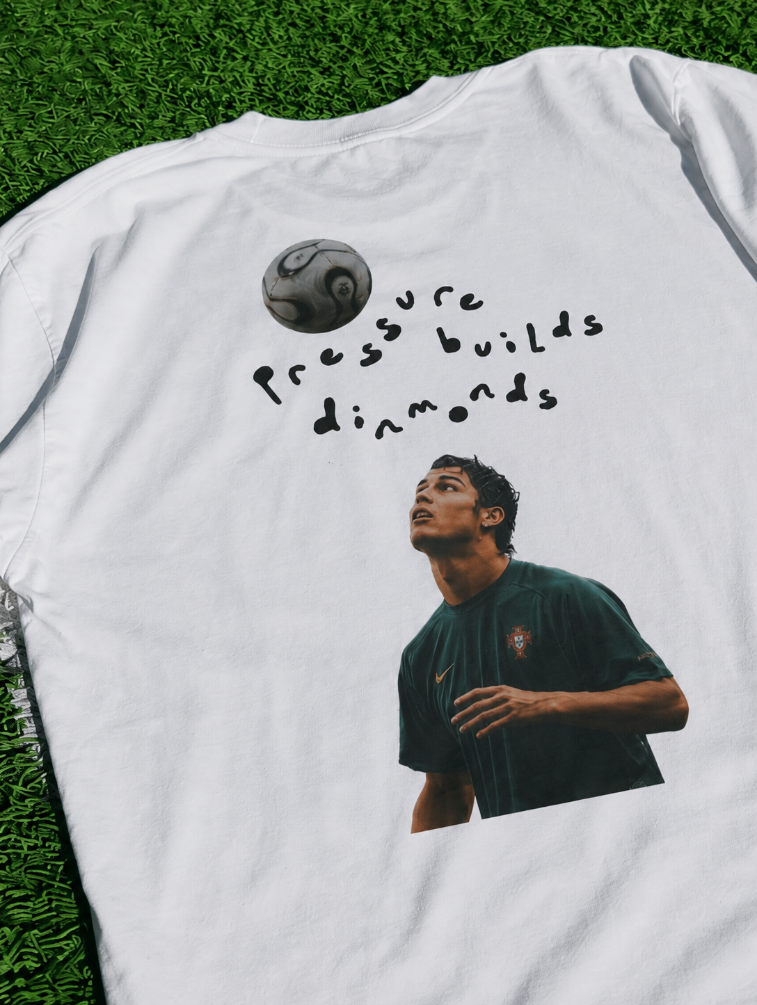 Close-up of the young Ronaldo back print